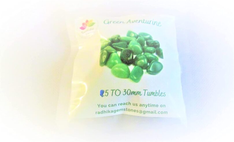 Green Aventurine Pack of 5 AAA Quality Tumbles | 15 TO 20mm Tumbled Stones | Healing Stones | Green Aventurine Tumbles in Gift Pack - Image 2