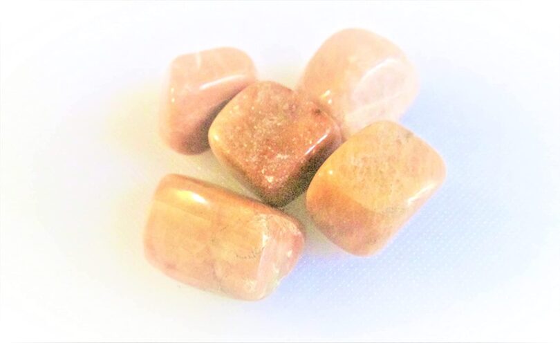 Peach Moonstone Pack of 5 AAA Quality Tumbles | 25 TO 30mm Tumbled Stones | Healing Stones |Peach Moonstone Tumbles in Gift Pack - Image 3