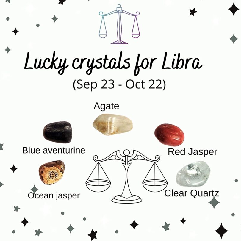 Libra Zodiac Crystals Set | 5 Crystals for Birthdates-23rd Sep. To 22nd Oct.| Libra Lucky Crystals | Birthday Gift For Libra Zodiac - Image 3