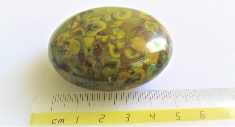 Rainforest Jasper Palmstone | Natural Rainforest Jasper Massager | 50mm Rainforest Jasper Palmstone |Gift Crystal Palmstone - Image 6