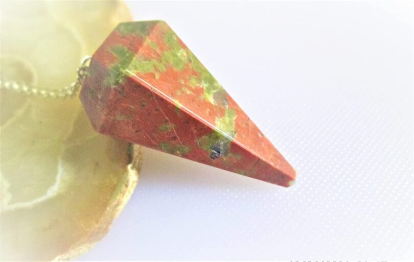 Unakite Pendulum | Natural Unakite Crystals | Crystal Dowsing Pendulum | Scrying Healing Crystal | Gift Crystal Energy Pendulum | Natural Healing Stone Pendulum | Gift Packing - Image 2