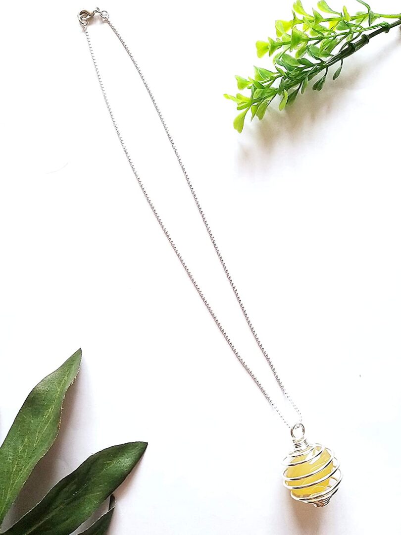 Lemon Quartz Crystal Necklace | Lemon quartz Pendant Necklace | Healing Stone | Meditation | Gift Lemon Quartz Crystal Necklace | Gift for Her