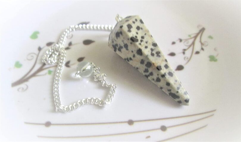 Dalmation Pendulum | Natural Mahogany Crystals | Crystal Dowsing Pendulum | Scrying Healing Crystal | Gift Crystal Energy Pendulum | Natural Healing Stone Pendulum | Gift Packing - Image 9