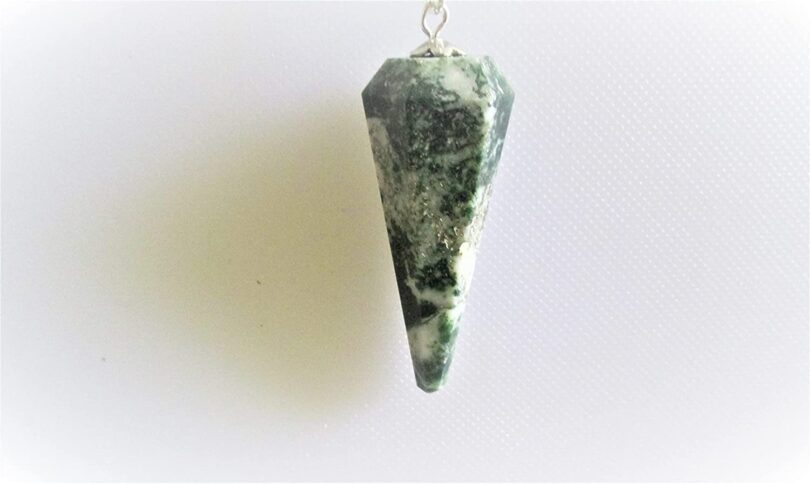 Moss Agate Pendulum | Natural Moss Agate Crystals | Crystal Dowsing Pendulum | Scrying Healing Crystal | Gift Crystal Energy Pendulum | Natural Healing Stone Pendulum | Gift Packing - Image 3