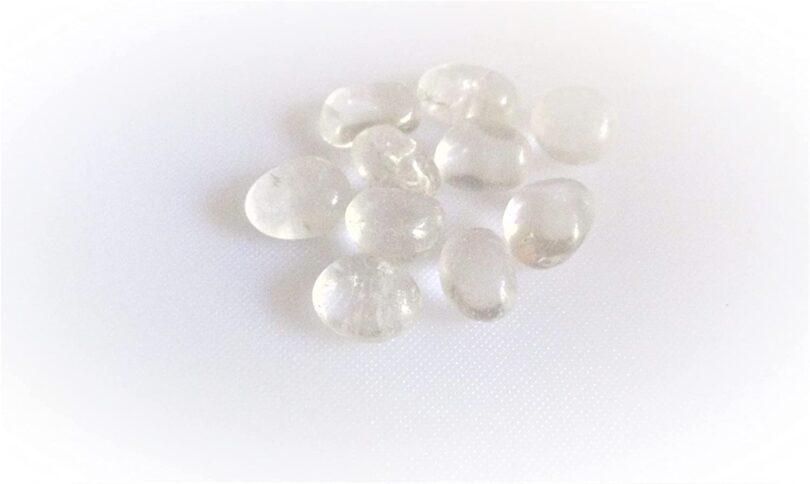 Clear Quartz Pack of 10 AAA Quality Tumbled Stones | 20 TO 25mm Tumbled Stones | Healing Stones | Clear Quartz Tumbles in Gift Pack - Image 3