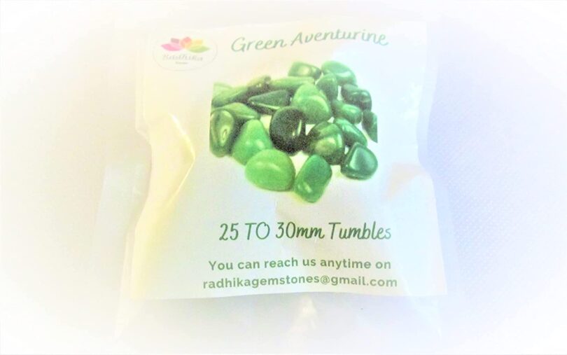 Green Aventurine Pack of 10 AAA Quality Tumbles | 20 TO 25mm Tumbled Stones | Healing Stones | Green Aventurine Tumbles in Gift Pack - Image 2