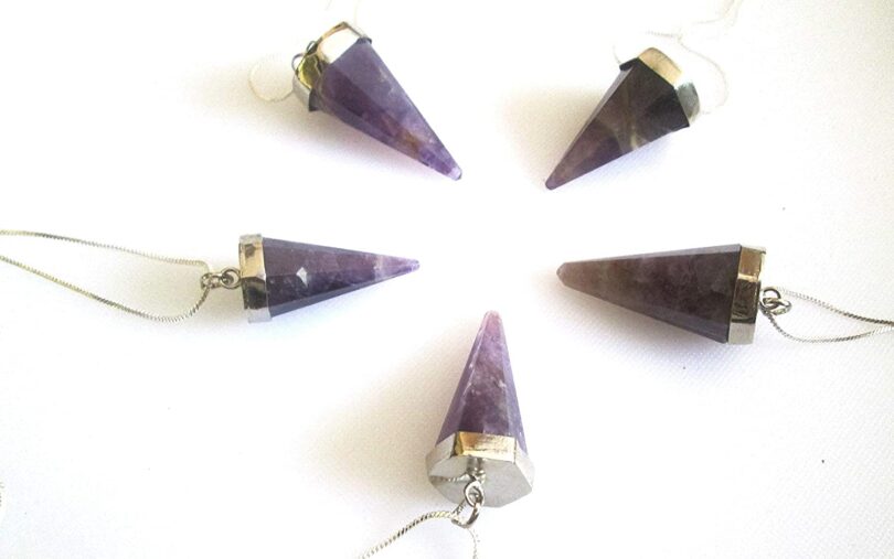 Amethyst Pendant Necklace | Stunning Amethyst Crystal Point Pendant | Silver Plated -18" Chain | Natural Healing Stone Pendant | Gift for Her - Image 6