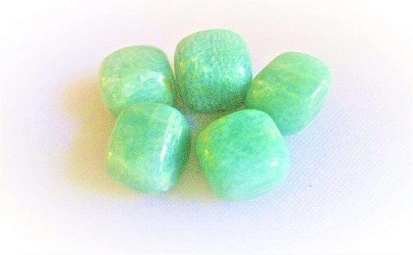 Amazonite Pack of 5 AAA Quality Tumbled Stones | 15 TO 20mm Tumbled Stones | Healing Stones | Amazonite Tumbles in Gift Pack - Image 3