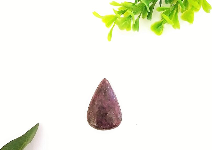 Ruby Stone Crystal Cabochon | 40mm Ruby Stone Pocket Palmstone | Natural Crystal Energy Cabochon | Healing Worry Stone | Meditation | Gift Energy Palmstone