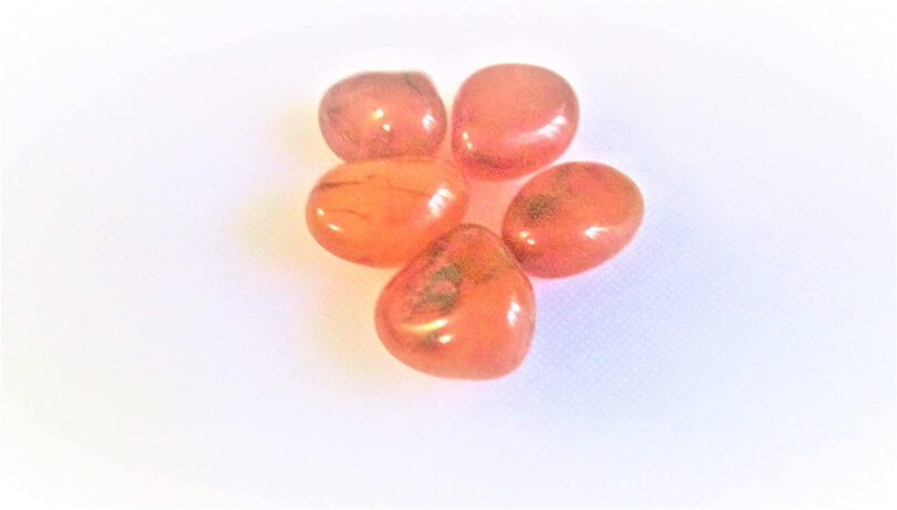 Carnelian Pack of 5 AAA Quality Tumbled Stones | 20 TO 25mm Tumbled Stones | Healing Stones | Carnelian Tumbles in Gift Pack - Image 2