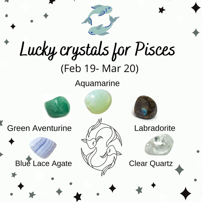 Pisces Zodiac Crystals Set | 5 Crystals for Birthdates-19th Feb. To 2oth Mar. | Pisces Lucky Crystals | Birthday Gift For Pisces Zodiac - Image 6