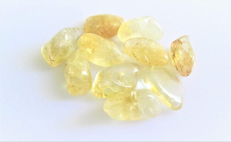 Citrine Pack of 10 AAA Quality Tumbled Stones | 25 TO 30mm Tumbled Stones | Healing Stones | Citrine Tumbles & Info Card in Gift Pack - Image 3