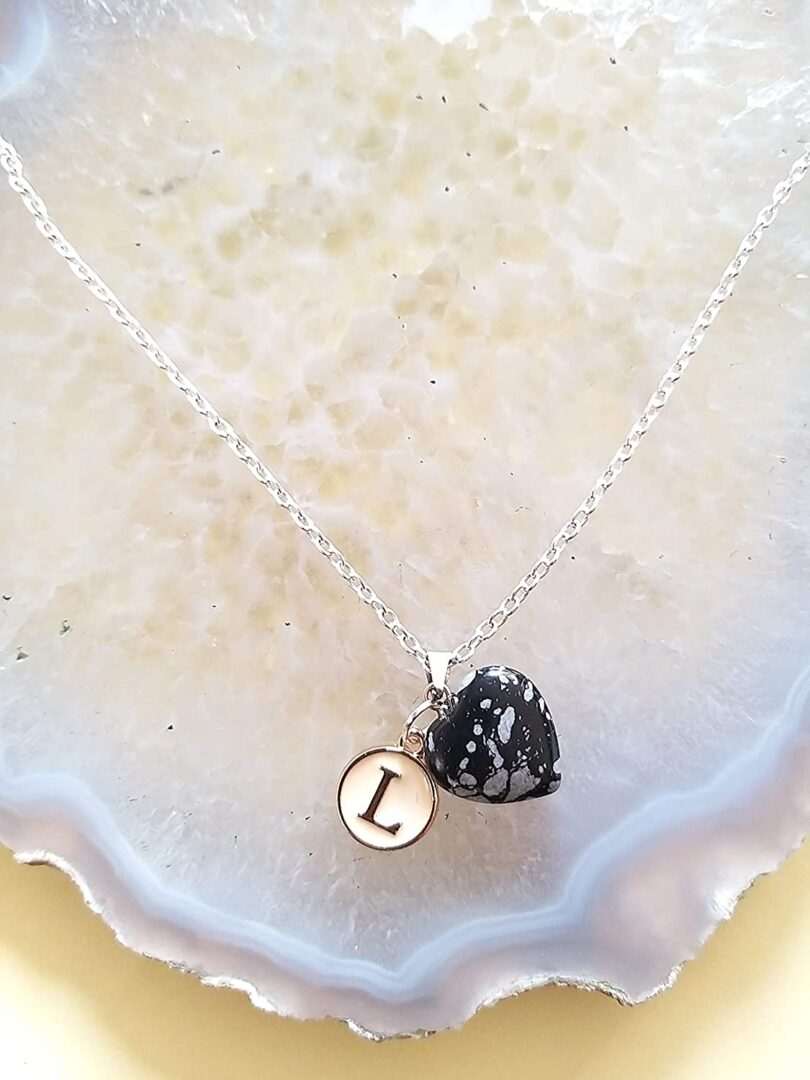 Initial - L - Necklace with Crystal Pendant | Stunning Personalised Necklace | Crystal Pendant with Inital -18"- Chain Necklace | Gift Personalised Necklace | Gift for Her