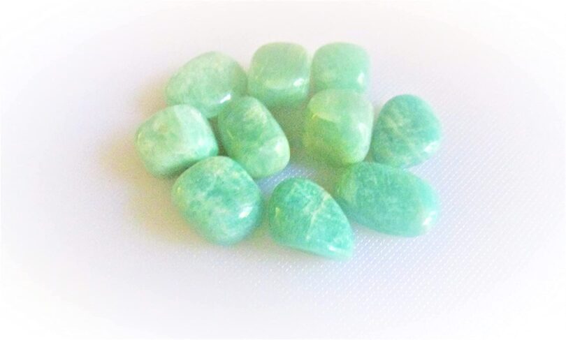 Amazonite Pack of 10 AAA Quality Tumbled Stones | 20 TO 25mm Tumbled Stones | Healing Stones | Amazonite Tumbles in Gift Pack - Image 3