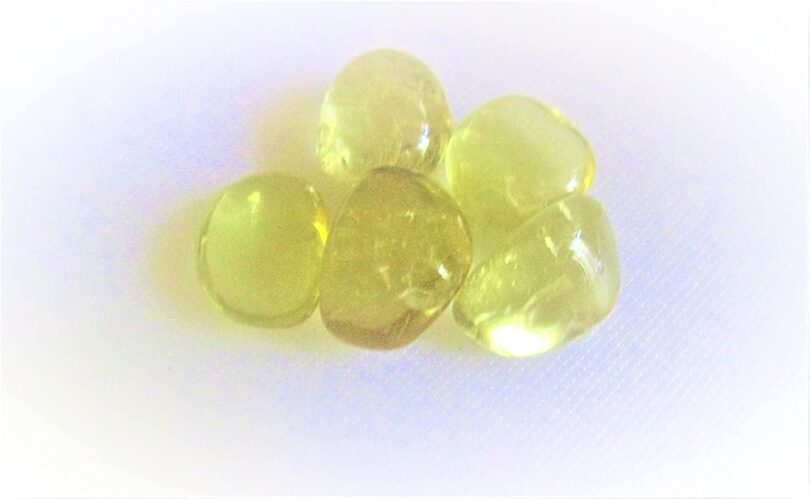 Lemon Quartz Pack of 5 AAA Quality Tumbled Stones | 15 TO 20mm Tumbled Stones | Healing Stones | Lemon Quartz Tumbles in Gift Pack - Image 3