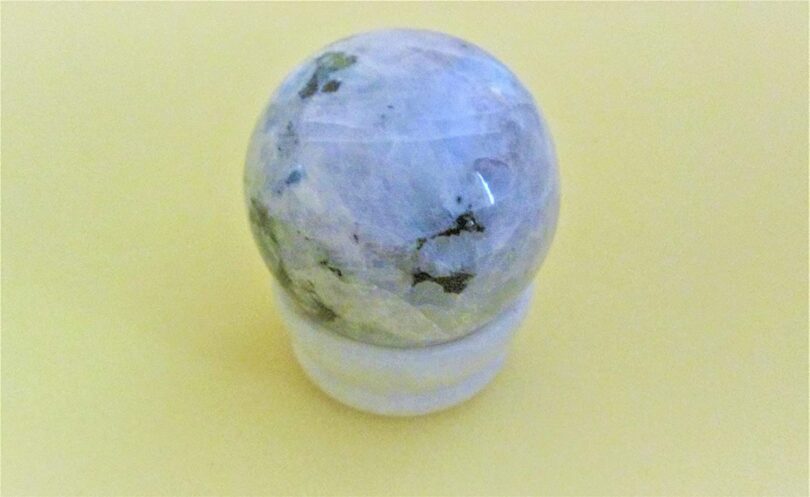 Rainbow Moonstone Sphere | 50mm Crystal Orb | Rainbow Moonstone Sphere Healing Stone | Gift Rainbow Moonstone Sphere - Image 5