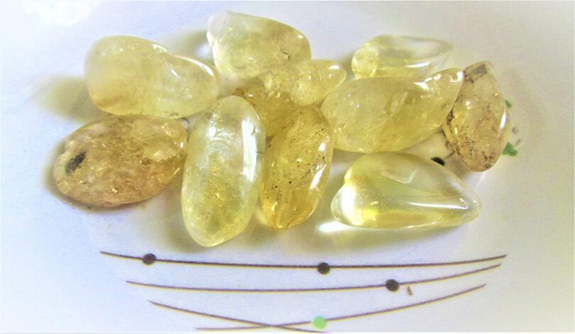 Citrine Pack of 10 AAA Quality Tumbled Stones | 25 TO 30mm Tumbled Stones | Healing Stones | Citrine Tumbles & Info Card in Gift Pack - Image 2