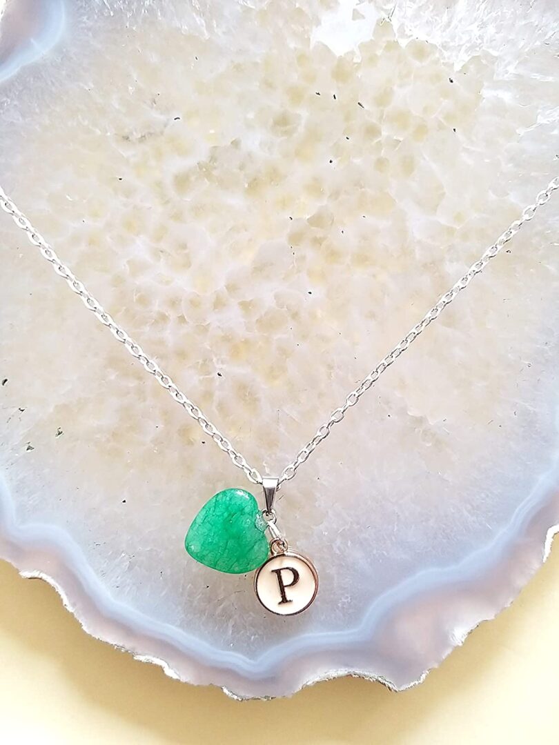 Initial - P - Necklace with Crystal Pendant | Stunning Personalised Necklace | Crystal Pendant with Inital -18"- Chain Necklace | Gift Personalised Necklace | Gift for Her