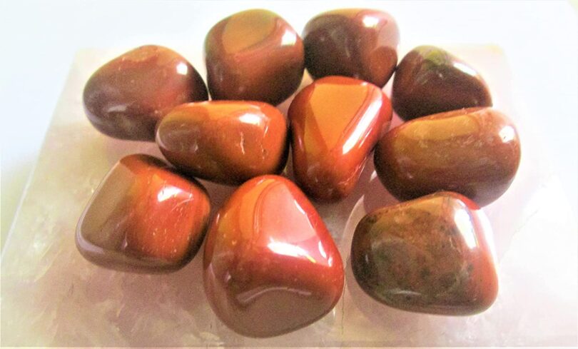 Red Jasper Pack of 10 AAA Quality Tumbled Stones | 25 TO 30mm Tumbled Stones | Healing Stones | Red Jasper Tumbles & Info Card in Gift Pack - Image 3