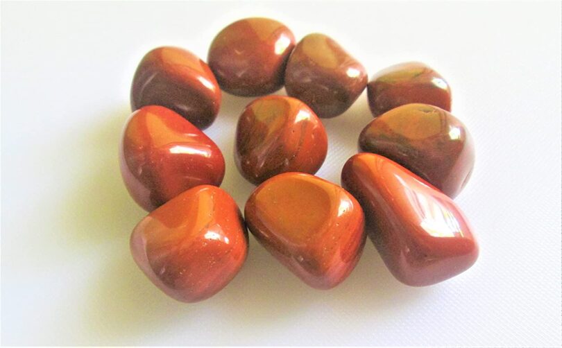 Red Jasper Pack of 10 AAA Quality Tumbled Stones | 25 TO 30mm Tumbled Stones | Healing Stones | Red Jasper Tumbles & Info Card in Gift Pack - Image 4