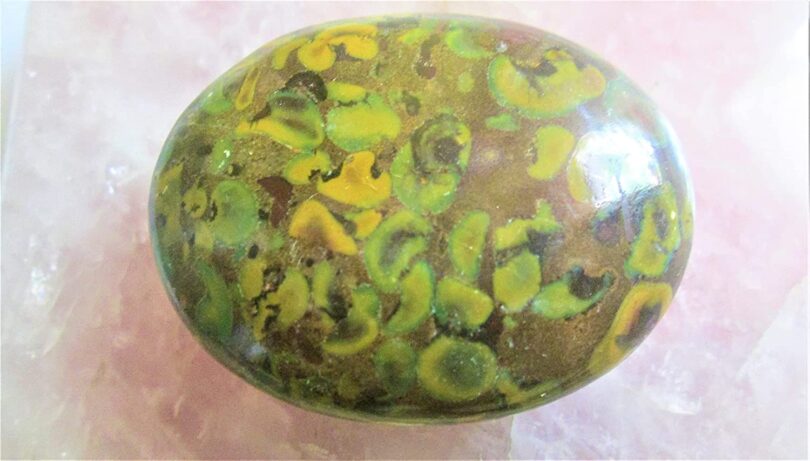 Rainforest Jasper Palmstone | Natural Rainforest Jasper Massager | 50mm Rainforest Jasper Palmstone |Gift Crystal Palmstone