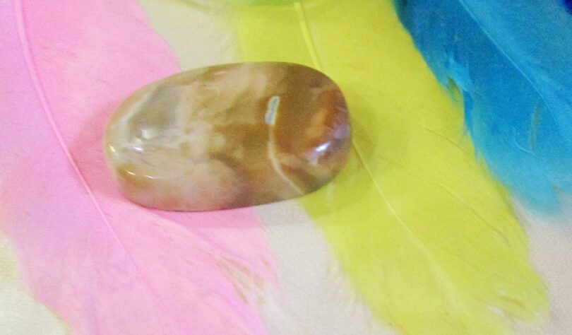 Sunstone Crystal Cabochon | 40mm Sunstone Pocket Palmstone | Natural Crystal Energy Cabochon | Healing Worry Stone | Meditation | Gift Energy Palmstone - Image 2