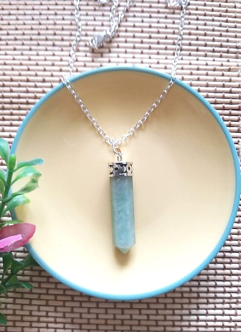 Amazonite Crystal Point Necklace | Natural Amazonite Gemstone Necklace | Amazonite Crystal Energy | Gift Crystal Energy Necklace | Gift for Her - Image 3