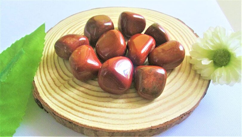 Red Jasper Pack of 10 AAA Quality Tumbled Stones | 25 TO 30mm Tumbled Stones | Healing Stones | Red Jasper Tumbles & Info Card in Gift Pack - Image 5