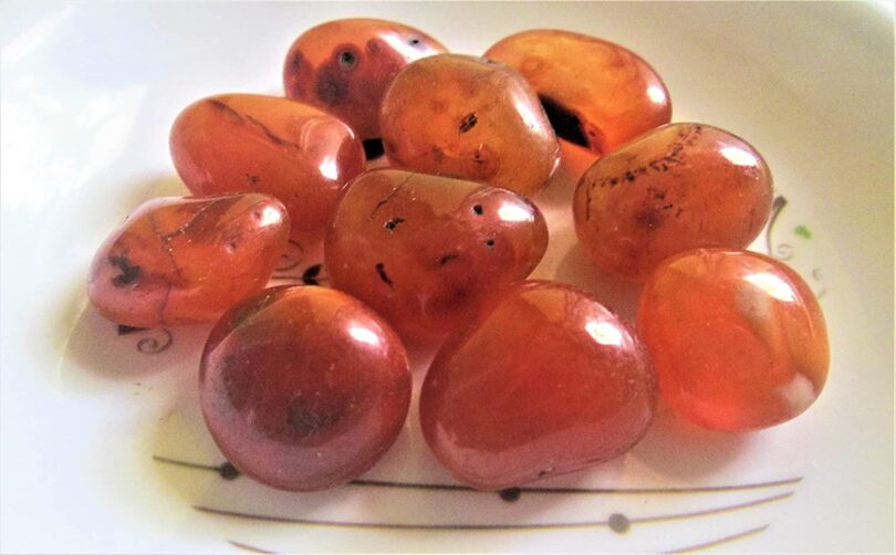 Carnelian Pack of 10 AAA Quality Tumbled Stones | 25 TO 30mm Tumbled Stones | Healing Stones | Carnelian Tumbles & Info Card in Gift Pack - Image 4