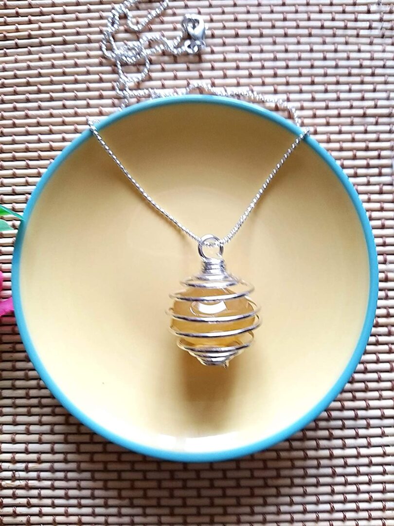 Lemon Quartz Crystal Necklace | Lemon quartz Pendant Necklace | Healing Stone | Meditation | Gift Lemon Quartz Crystal Necklace | Gift for Her - Image 2