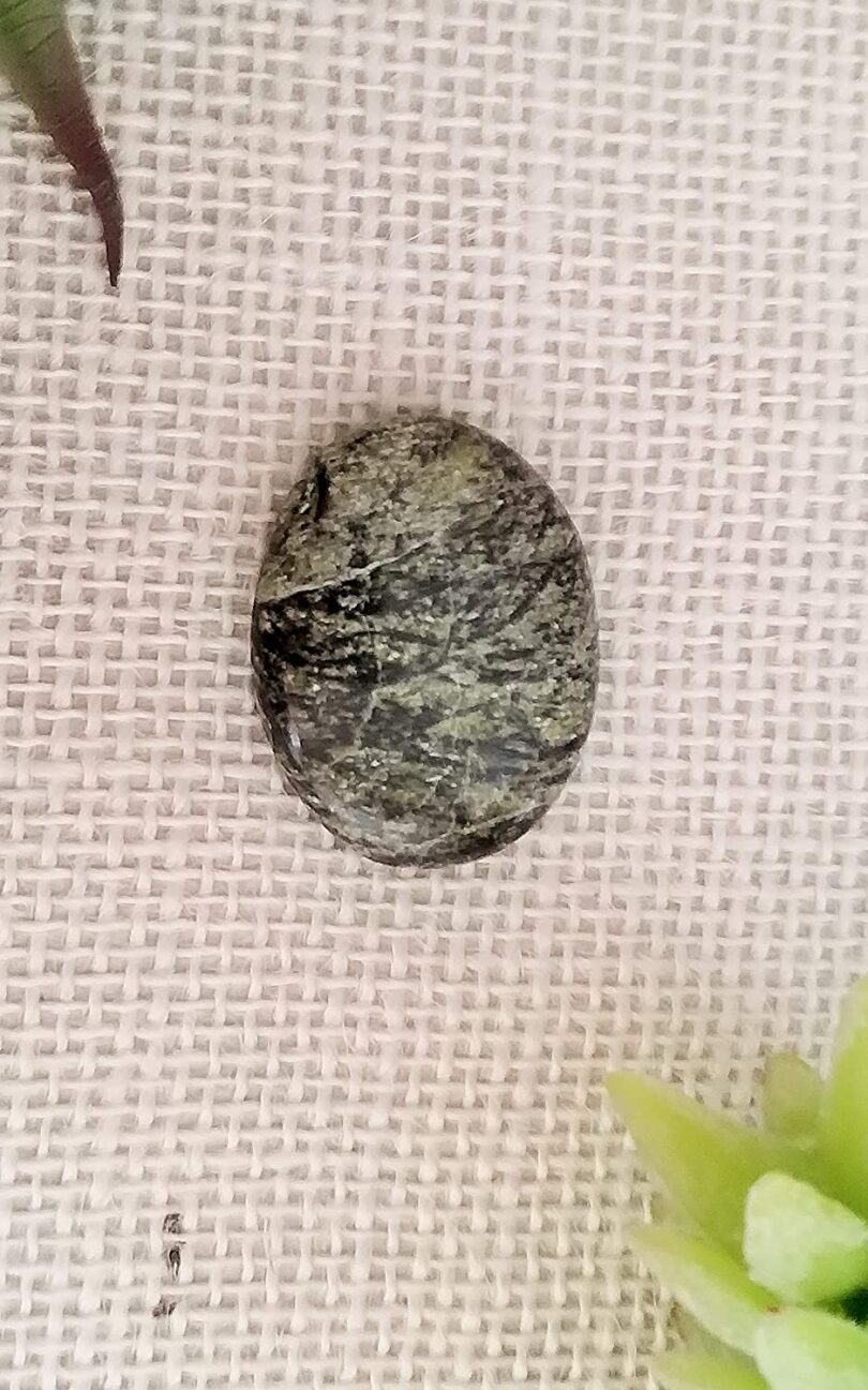 Rainforest Jasper Crystal Cabochon | 40mm Rainforest Jasper Pocket Palmstone | Natural Crystal Energy Cabochon | Healing Worry Stone | Meditation | Gift Energy Palmstone - Image 3