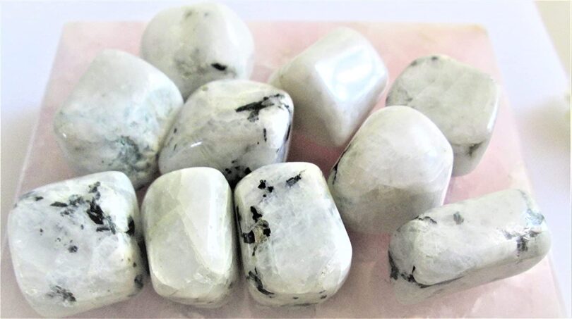 Moonstone Pack of 10 AAA Quality Tumbles | 25 TO 30mm Tumbled Stones |Healing Stones | Moonstone Tumbles & Info Card in Gift Pack - Image 2