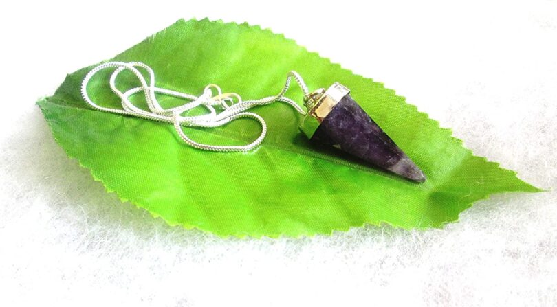 Amethyst Pendant Necklace | Stunning Amethyst Crystal Point Pendant | Silver Plated -18" Chain | Natural Healing Stone Pendant | Gift for Her - Image 3