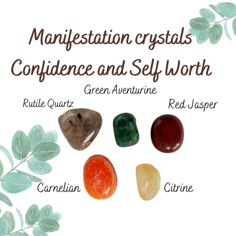 Manifestation Set | Confidence and Self Worth Crystals Set | Gain Confidence & Self worth |5 Lovely Crystals in Gift Packing | Crystal Info Card - Image 7