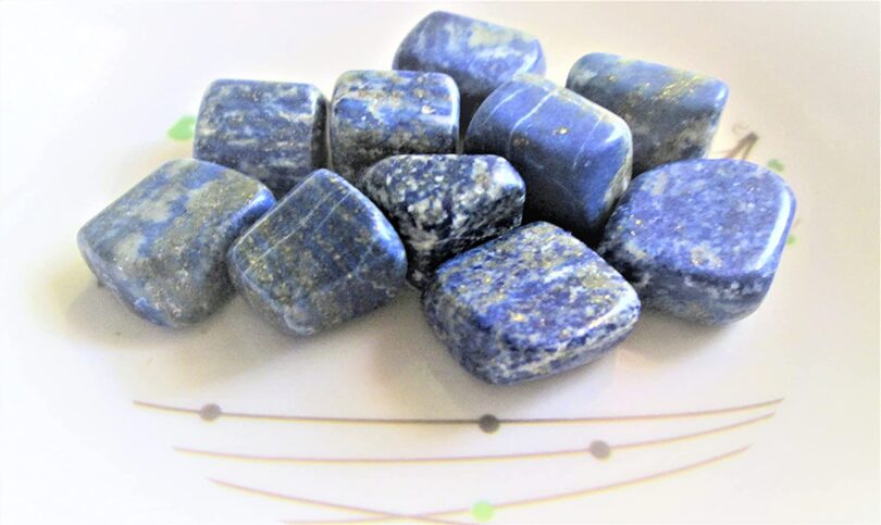 Lapis Lazuli Pack of 10 AAA Quality Tumbled Stones | 25 TO 30mm Tumbled Stones | Healing Stones |Lapis Lazuli Tumbles & Info Card in Gift Pack - Image 5