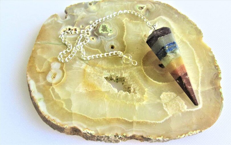 7-Chakra Crystal Pendulum | Natural 7-Chakra Crystals | Crystal Dowsing Pendulum | Scrying Healing Crystal | Gift Crystal Energy Pendulum | Natural Healing Stone Pendulum | Gift Packing - Image 8