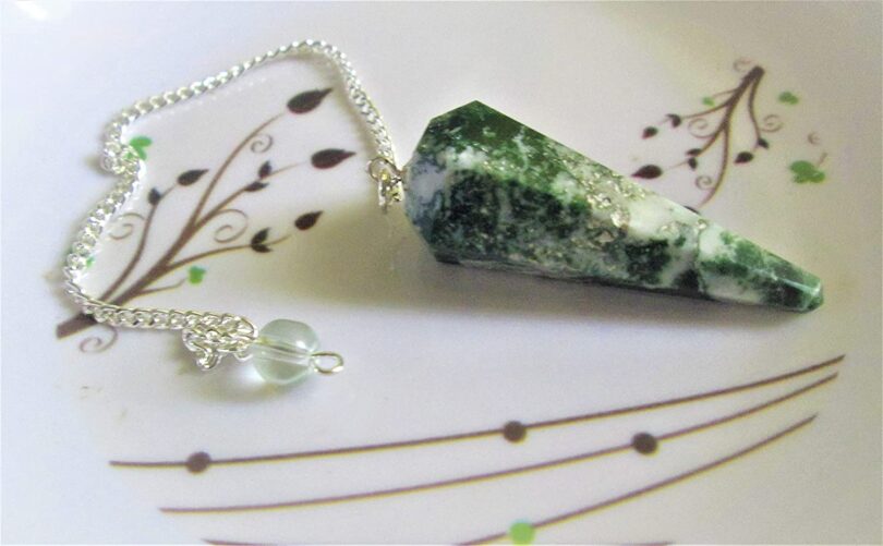 Moss Agate Pendulum | Natural Moss Agate Crystals | Crystal Dowsing Pendulum | Scrying Healing Crystal | Gift Crystal Energy Pendulum | Natural Healing Stone Pendulum | Gift Packing - Image 6