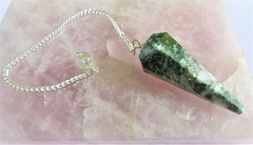 Moss Agate Pendulum | Natural Moss Agate Crystals | Crystal Dowsing Pendulum | Scrying Healing Crystal | Gift Crystal Energy Pendulum | Natural Healing Stone Pendulum | Gift Packing - Image 7