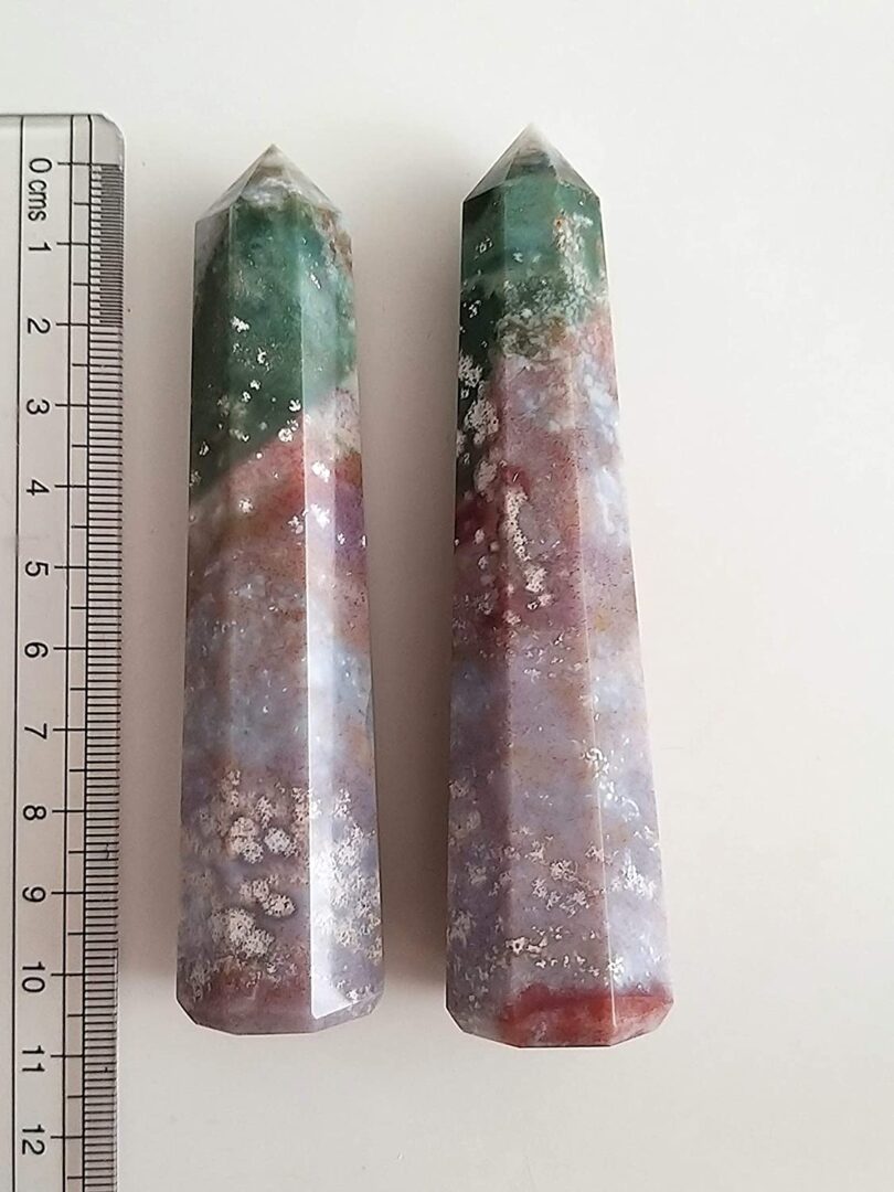 Fancy Jasper Crystal Point | 100mm Large Fancy Jasper Tower | Crystal Energy Healing |Fancy Jasper Wand|Meditation|Gift Jasper Energy Point - Image 5