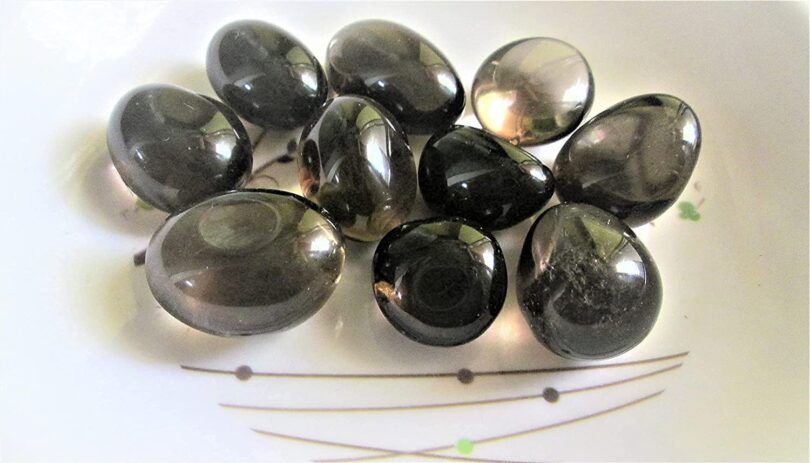 Smoky Quartz Pack of 10 AAA Quality Tumbled Stones | 25 TO 30mm Tumbled Stones|Healing Stones |Smoky Quartz Tumbles & Info Card in Gift Pack - Image 5