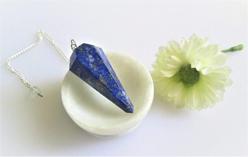 Lapis Lazuli Pendulum | Natural Lapis lazuli Crystals | Crystal Dowsing Pendulum | Scrying Healing Crystal | Gift Crystal Energy Pendulum | Natural Healing Stone Pendulum | Gift Packing