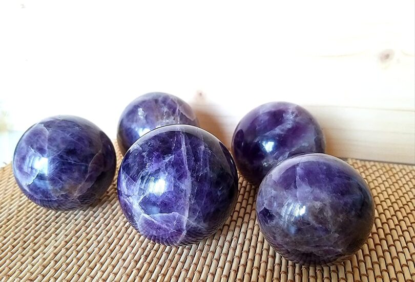 Amethyst Sphere | Natural Purple Amethyst Ball | 40mm TO 50mm Diameter Orb | Crystal sphere | Healing stone | Gift Amethyst Crystal Sphere - Image 5