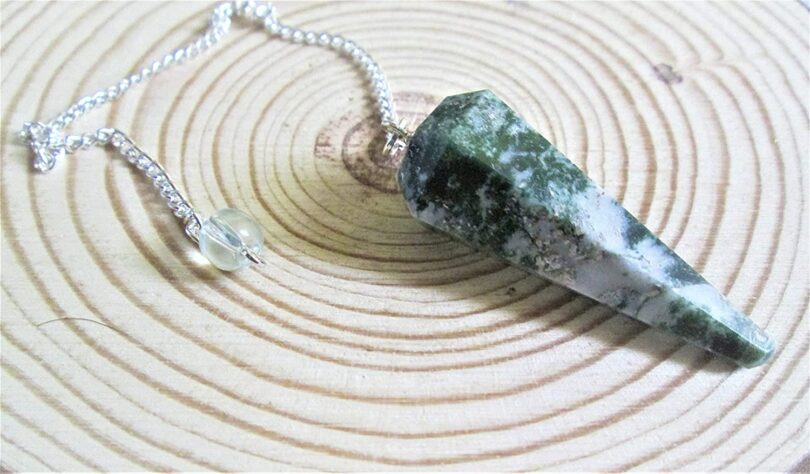 Moss Agate Pendulum | Natural Moss Agate Crystals | Crystal Dowsing Pendulum | Scrying Healing Crystal | Gift Crystal Energy Pendulum | Natural Healing Stone Pendulum | Gift Packing - Image 8