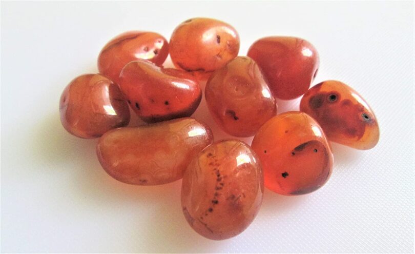 Carnelian Pack of 10 AAA Quality Tumbled Stones | 25 TO 30mm Tumbled Stones | Healing Stones | Carnelian Tumbles & Info Card in Gift Pack - Image 3