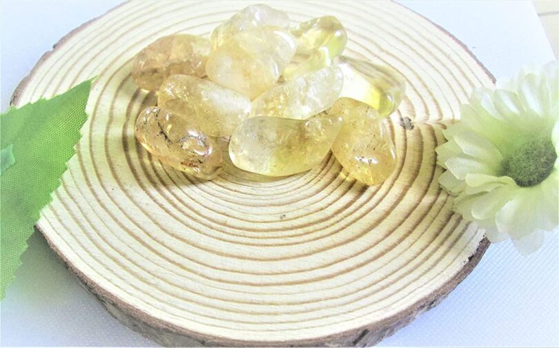 Citrine Pack of 10 AAA Quality Tumbled Stones | 25 TO 30mm Tumbled Stones | Healing Stones | Citrine Tumbles & Info Card in Gift Pack - Image 5