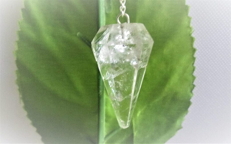 Clear Quartz Pendulum | Natural Clear Quartz Crystals | Crystal Dowsing Pendulum | Scrying Healing Crystal | Gift Crystal Energy Pendulum | Natural Healing Stone Pendulum | Gift Packing - Image 2