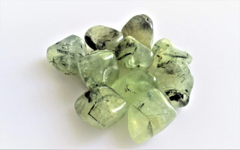 Prehnite Pack of 10 AAA Quality Tumbled Stones | 25 TO 30mm Tumbled Stones| Healing Stones | Prehnite Tumbles & Info Card in Gift Pack - Image 4