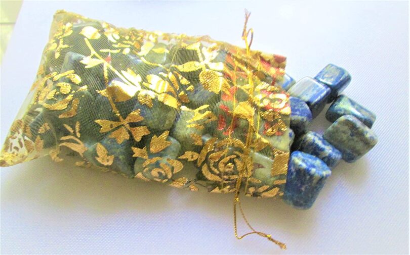 Lapis Lazuli 1 Lb. Pack of AAA Quality Tumbled Stones | 25 TO 30mm Tumbled Stones | 30-35 Pcs. Healing Stones | Tumbles 460 Gms. in Gift Pack - Image 3