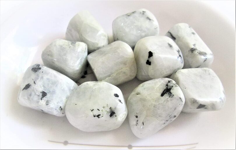 Moonstone Pack of 10 AAA Quality Tumbles | 25 TO 30mm Tumbled Stones |Healing Stones | Moonstone Tumbles & Info Card in Gift Pack - Image 6