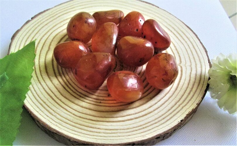 Carnelian Pack of 10 AAA Quality Tumbled Stones | 25 TO 30mm Tumbled Stones | Healing Stones | Carnelian Tumbles & Info Card in Gift Pack - Image 5